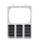 Brothers Trucks Headlight Bezels 04-328 Door, Passenger Side, Models with Single Headlights, Plastic, Argent/Black, Chevy, GMC, Each thumbnail 5
