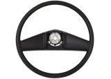 Brothers Trucks Steering Wheels STR87DXBLACK Wheels, Deluxe Design, 2-spoke, Black Plastic Grip and Spokes, Stock Diameter, Chevrolet, GMC, Each thumbnail 1