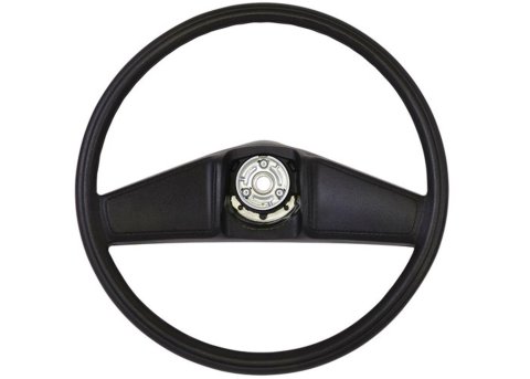 Brothers Trucks Steering Wheels STR87DXBLACK Wheels, Deluxe Design, 2-spoke, Black Plastic Grip and Spokes, Stock Diameter, Chevrolet, GMC, Each