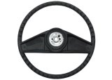 Brothers Trucks Steering Wheels STR87DXBLACK Wheels, Deluxe Design, 2-spoke, Black Plastic Grip and Spokes, Stock Diameter, Chevrolet, GMC, Each thumbnail 2