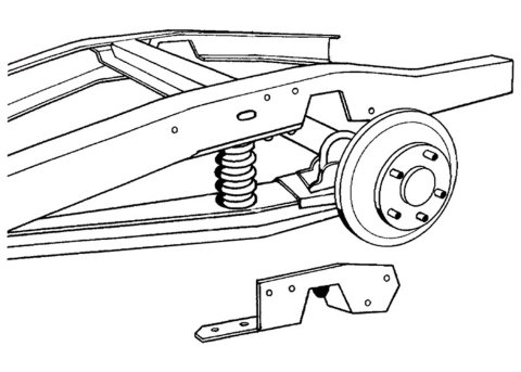 Brothers Trucks Frame C-Notch Kits CNK6372 63-72 REAR "C" NOTCH FRAME -1/4" STEEL thumbnail 1