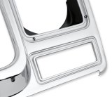 Brothers Trucks Headlight Bezels 04-322 Door, Driver Side, Models with Round Headlights, Plastic, Chrome with Dark Gray Insert, Chevy, GMC, Each thumbnail 2