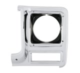 Brothers Trucks Headlight Bezels 04-322 Door, Driver Side, Models with Round Headlights, Plastic, Chrome with Dark Gray Insert, Chevy, GMC, Each thumbnail 3