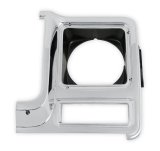 Brothers Trucks Headlight Bezels 04-322 Door, Driver Side, Models with Round Headlights, Plastic, Chrome with Dark Gray Insert, Chevy, GMC, Each thumbnail 4