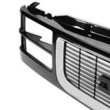 Brothers Trucks Grilles 04-476 Grille, GMC, Stock Style, Black with Chome, Dual Headlights, Each thumbnail 1