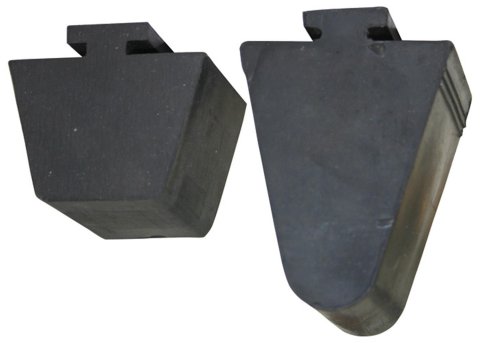 Brothers Trucks Axle Bumpers AXB637L Frame Bump Stops, Bumpers, Wedge Shape, Push-in, Rubber, Black, Rear, Chevrolet, GMC, Each thumbnail 1