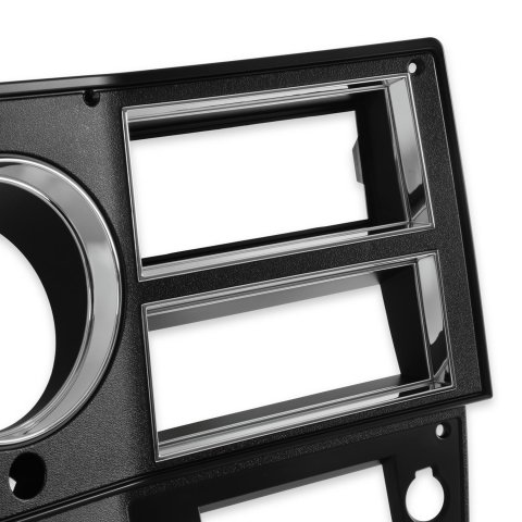 Brothers Trucks Instrument Bezels 05-218 Gauge Bezels, Black and Chrome, Fits Models Equipped with Air Conditioning, Chevrolet, GMC, Each