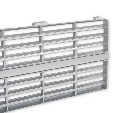 Brothers Trucks Grilles 04-176 Grille, Front Main Grille, Silver, Mounting Provision for Bowtie, Fits Models With Single Headlights. No Grille Molding. Plastic, Chevy, Each