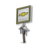 Brothers Trucks Hood Ornaments 04-543 Ornament, Chevrolet Bowtie, Silver/Yellow, Diecast, Stock Mounting, Chevy, GMC, Each thumbnail 3