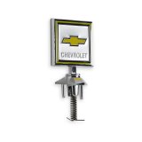 Brothers Trucks Hood Ornaments 04-543 Ornament, Chevrolet Bowtie, Silver/Yellow, Diecast, Stock Mounting, Chevy, GMC, Each thumbnail 4