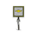 Brothers Trucks Hood Ornaments 04-543 Ornament, Chevrolet Bowtie, Silver/Yellow, Diecast, Stock Mounting, Chevy, GMC, Each thumbnail 5