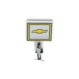 Brothers Trucks Hood Ornaments 04-543 Ornament, Chevrolet Bowtie, Silver/Yellow, Diecast, Stock Mounting, Chevy, GMC, Each thumbnail 6