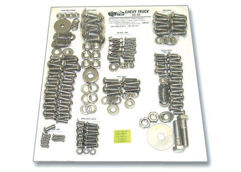 Brothers Trucks Body Fasteners CCBKHEX-59 55-59 CHVY CAB BOLT KIT STEEL HEX HEAD