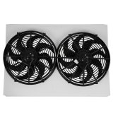 Brothers Trucks Fans, Electric AFS87C2 73-87 CHVY/GMC TRCK AL SHROUD W/FANS-V8 thumbnail 1