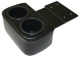 Brothers Trucks Ashtray Cup Holders ATC6772 Holders, Dual, for Standard Cans, Early Classic Wide Ash Tray Switch Out, Vinyl, Black, Chevy, GMC, Each thumbnail 2