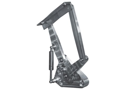 Brothers Trucks Billet Hood Hinges BHH72PL Hinges, Billet, Aftermarket Style, Aluminum, Polished, Stainless Steel Strut Included, Left Side/Right Side, Chevrolet, GMC, Pair