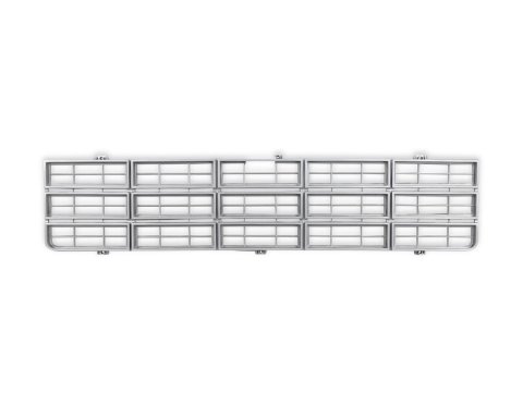 Brothers Trucks Grilles 04-310 and Grille Inserts, Complete Grille Type, Stock Style, Plastic, Silver, Light Argent Insert, Chevrolet, GMC, Each thumbnail 2