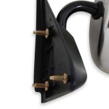 Brothers Trucks GMT400 Below Eyeline Mirrors 04-385 Side Mirror, OE Replacement, Left, Driver Side, Manual, Stainless Steel, Chevrolet, GMC, Each thumbnail 1