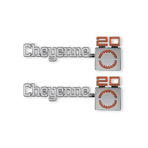 Brothers Trucks Emblems 04-540 Emblem, 1975-1980 C/K Cheyenne20 Fndr Emblm Pair