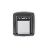 Brothers Trucks Horn Buttons 05-131 Button, Chevrolet Script, Vinyl Wrapped, Silver, Chevy, Each thumbnail 1