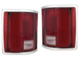 Brothers Trucks LED Taillight Assemblies LED87FD Assemblies, LED, Square, Red Lens, Chrome Housing, Fleetside Beds Only, Chevrolet, GMC, Pair thumbnail 2