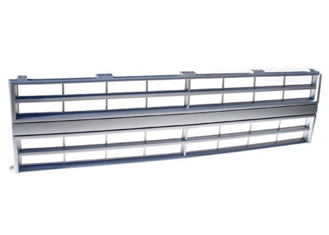 Brothers Trucks Grilles GRL8801 and Grille Inserts, Complete Grille Type, Main Grille Position, Plastic, Silver, Models with Factory Single Headlights Only, Chevy, GMC, Each