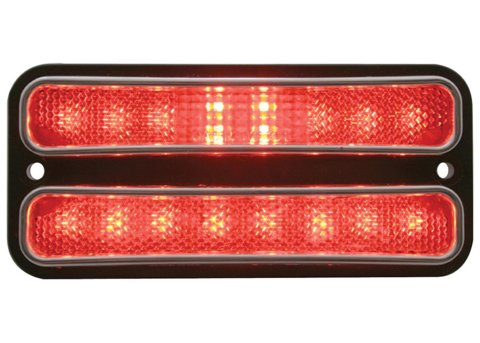Brothers Trucks Side Marker Light Assemblies SMLD72R Assemblies, LED Lens Style, Rectangular, Red Lens, Left or Right Side, Chevrolet, GMC, Each thumbnail 2