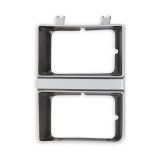 Brothers Trucks Headlight Bezels 04-472 Door, Driver Side, Models with Quad Headlights, Plastic, Dark Gray/Silver, Chevy, GMC, Each thumbnail 5
