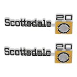 Brothers Trucks Emblems 04-556 Emblem, 1975-80 C/K Scottsdale20 Fndr Emblm Pair thumbnail 2
