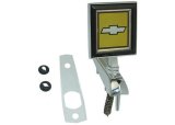Brothers Trucks Emblems FHE87CH Emblems, Diecast, Black/Yellow, Bowtie, Hood Position, Chevrolet, Each thumbnail 1