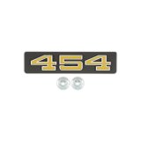 Brothers Trucks Emblems 06-156 Emblems, Black/Gold, 454 Logo, Grille Position, Bolt-on, Chevrolet, GMC, Each thumbnail 4
