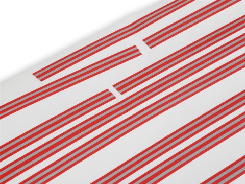 Brothers Trucks Stripe Kits 04-522 Vehicle Graphics, Break Stripes, Vermillion/Slate Gray, for Fenders, Tailgate, Doors, and All Bed Sides (Cut to Length), Chevy, GMC, Kit thumbnail 4