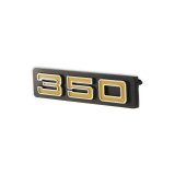 Brothers Trucks Emblems 06-155 Emblems, Black/Gold, 350 Logo, Grille Position, Bolt-on, Chevrolet, GMC, Each thumbnail 4