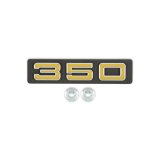 Brothers Trucks Emblems 06-155 Emblems, Black/Gold, 350 Logo, Grille Position, Bolt-on, Chevrolet, GMC, Each thumbnail 5