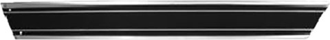 Brothers Trucks Moldings M0028R-69 Body Moldings, Aluminum, Silver/Black, Right Side Lower Rear Bed Position, Fits Right Side On Long Bed Fleetside Models Only, Chevrolet, GMC, Each