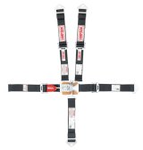 Simpson Quarter Midget Latch & Link 5-Point Harness 29025BK Harness, Midget, Complete, Latch, Wraparound, Roll Bar Mount, Black, Each thumbnail 4