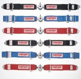 Simpson Camlock Lap Belts 2-Point Harness 32000BL Harness, Belt, Camlock, Clip-In, Floor Mount, Blue, Each thumbnail 1