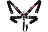 Simpson Camlock 5-Point Harness 29110BK Harness, Complete, Camlock, Individual-Type, Bolt-In, Floor Mount, Black, Each thumbnail 1