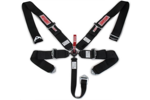 Simpson Camlock 5-Point Harness 29110BK Harness, Complete, Camlock, Individual-Type, Bolt-In, Floor Mount, Black, Each
