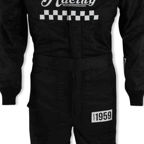 Simpson Checkers Racing Suits CK02121 Driving Suit, Checkers, One-piece, Double Layer, Nomex, Black/White, SFI 3.2A/5, Men's Small, Each thumbnail 3