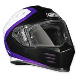 Simpson Ghost Bandit Limited Edition Royal Series Helmets GBDROYMD Helmet, Bandit, Edition, Royal, Full Face, Polyester Liner, While/Black/Purple, Clear Visor, Medium, Each thumbnail 2