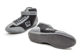 Simpson Mid-Top Driving Shoes MT850BK Shoes, Mid-top, Size 8.5 Men's, Size 10.5 Women's, Black/Gray, SFI 3.3/5, Nomex, Suede, Pair thumbnail 2