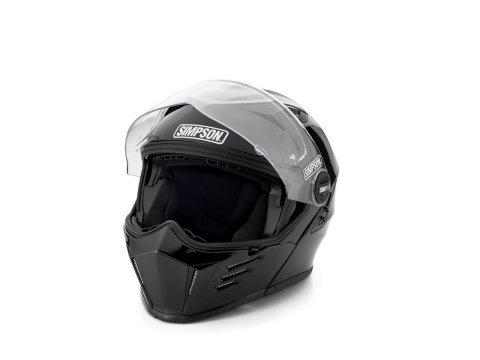 Simpson MOD Bandit Series Helmets M59S3 Helmet, Ghost Bandit, Modular, Polyester Liner, Matte Black, Small, Each thumbnail 1
