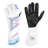 Simpson Magnata Racing Gloves MGSW Driving Gloves, Gloves, One Layer, Nomex®, Blue/White, FIA 8856-2018, SFI 3.5/5, Small, Pair thumbnail 5