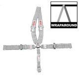 Simpson Camlock 5-Point Harness 29116P Harness, Complete, Camlock, U-Type Shoulder, Wraparound, Roll Bar Mount, Platinum, Each thumbnail 1