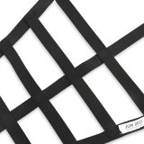 Simpson C5R Driver Window Nets DNC5RLP Net, Left Side, Triangle, Ribbon Style, Polypropylene, Black, SFI 37.1, Each thumbnail 1