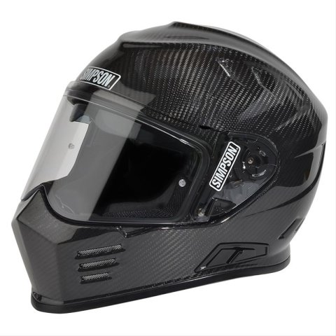 Simpson Ghost Bandit Helmets GBDSC Helmet, Bandit, Full Face, Polyester Liner, Gloss Carbon Fiber, ECE 22.05, Small, Each thumbnail 2