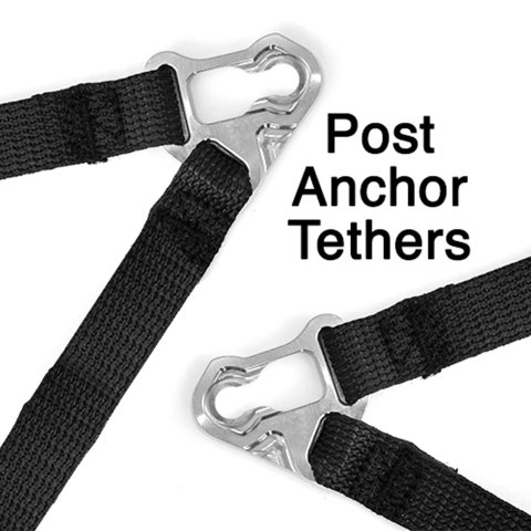 Simpson Hybrid Sport Restraints HSLRG11PA Head and Neck Restraint Systems, Sport, In-seat Model, Sliding Tether and Post Clip Tether, Post Anchor, SFI 38.1, Large, Each thumbnail 2