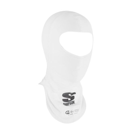 Simpson Pro Fit Balaclavas 23091W Head Socks, Balaclavas, One Layer, Single Eyehole/Mouth Opening, Nomex®, White, SFI 3.3/1, Each thumbnail 3