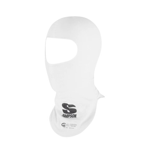 Simpson Pro Fit Balaclavas 23091W Head Socks, Balaclavas, One Layer, Single Eyehole/Mouth Opening, Nomex®, White, SFI 3.3/1, Each thumbnail 7